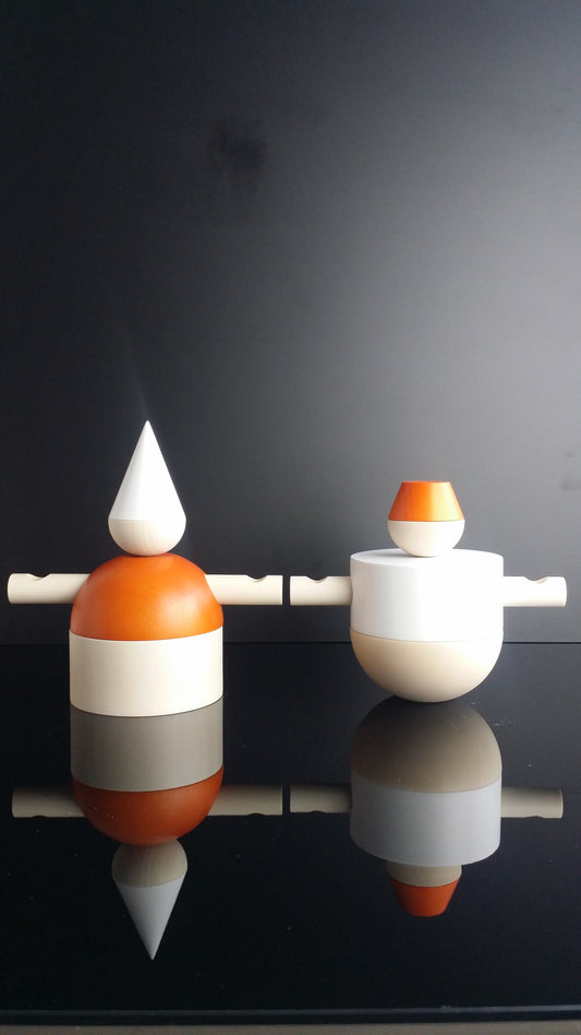 Harlekin , Armleuchter | flexible Dekofiguren im Bauhaus-Stil | Cultform-Design (Kopie)