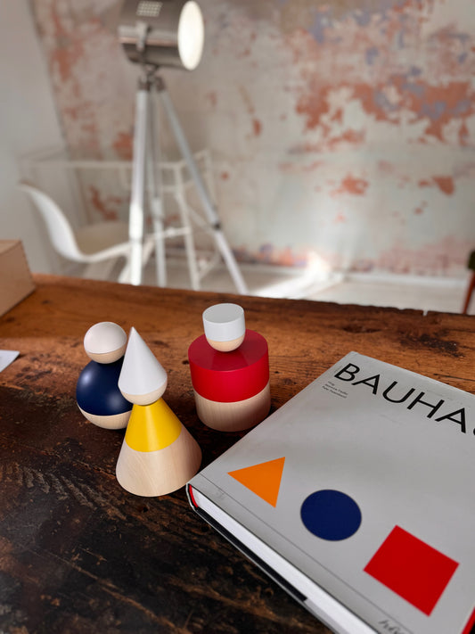 Oskar. Paul. + Walter. | Stereotypen 3er Set | flexible Dekofiguren im Bauhaus-Stil | Cultform-Design