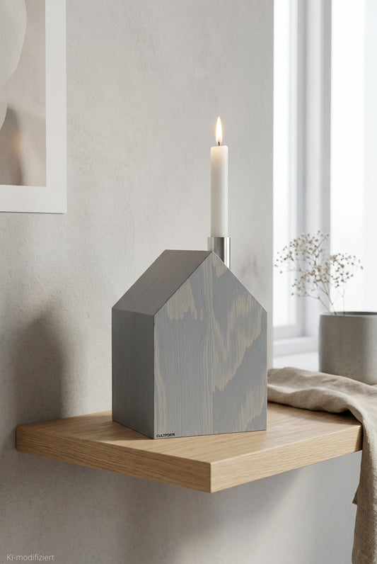 Candele e serra L | Casa con camino per candele domestiche e provetta come vaso