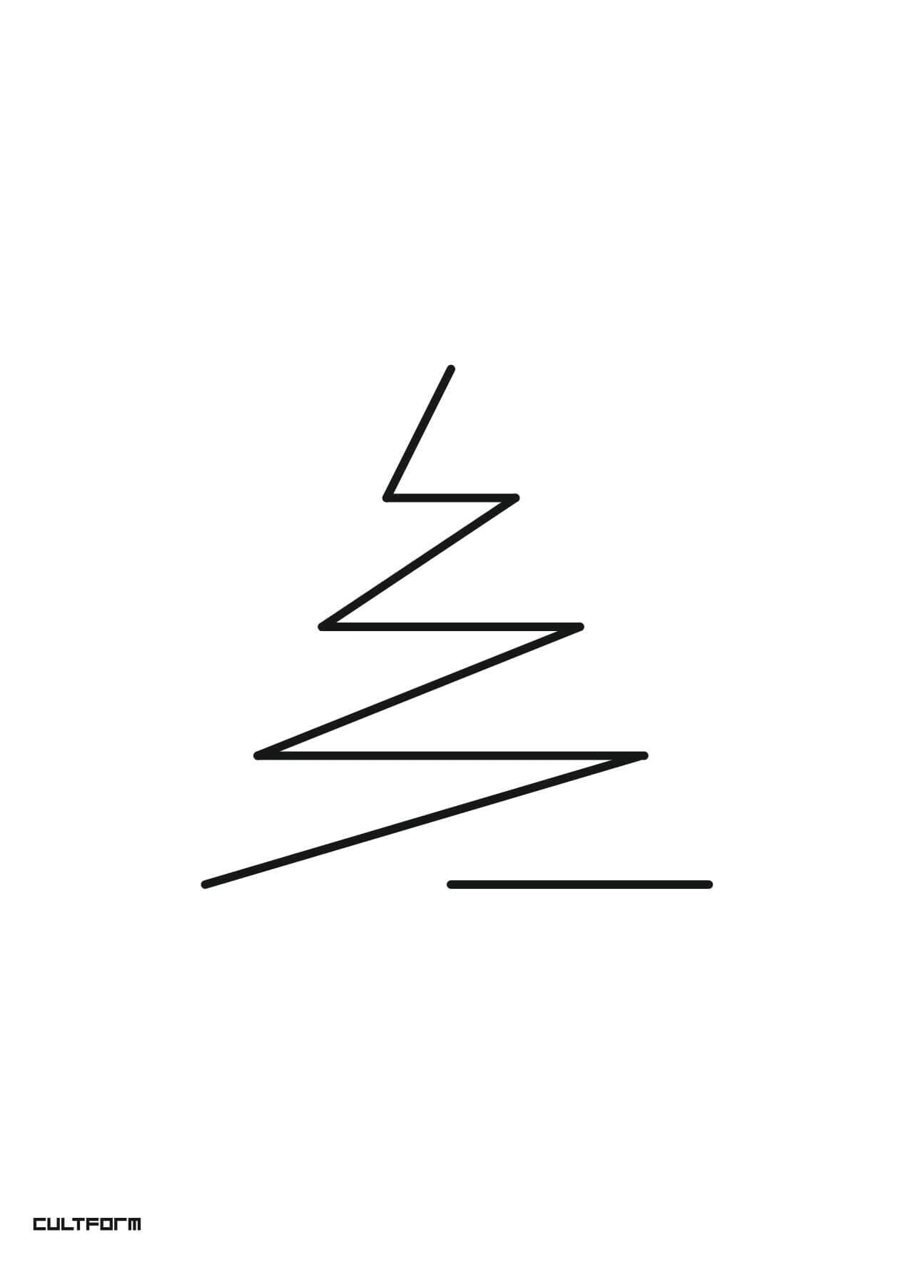 Set di 10 cartoline di Natale minimali n. 1