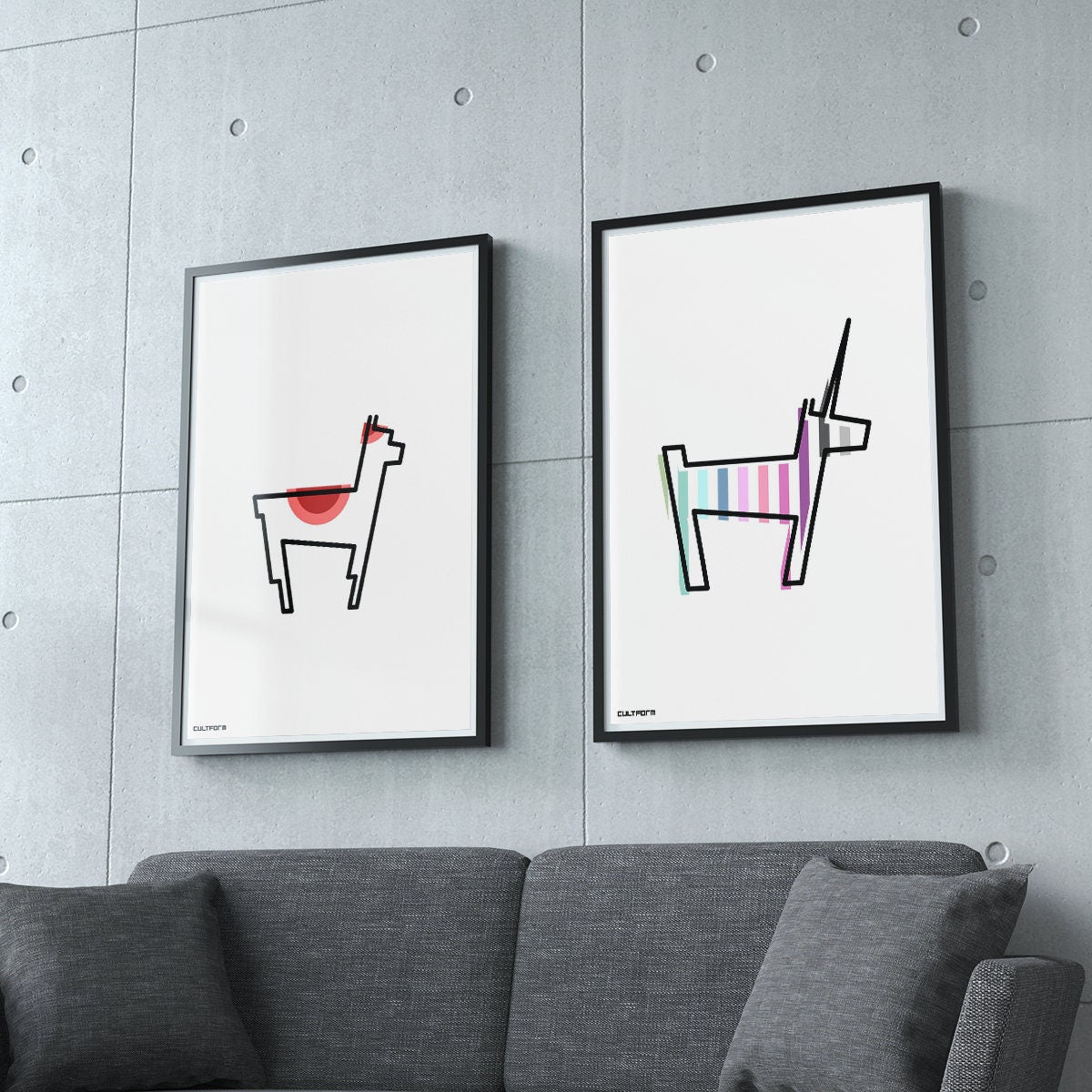 Graphic "Unicorn Line Striped" Download