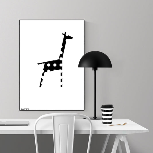 Print "Giraffe Dots Black White"