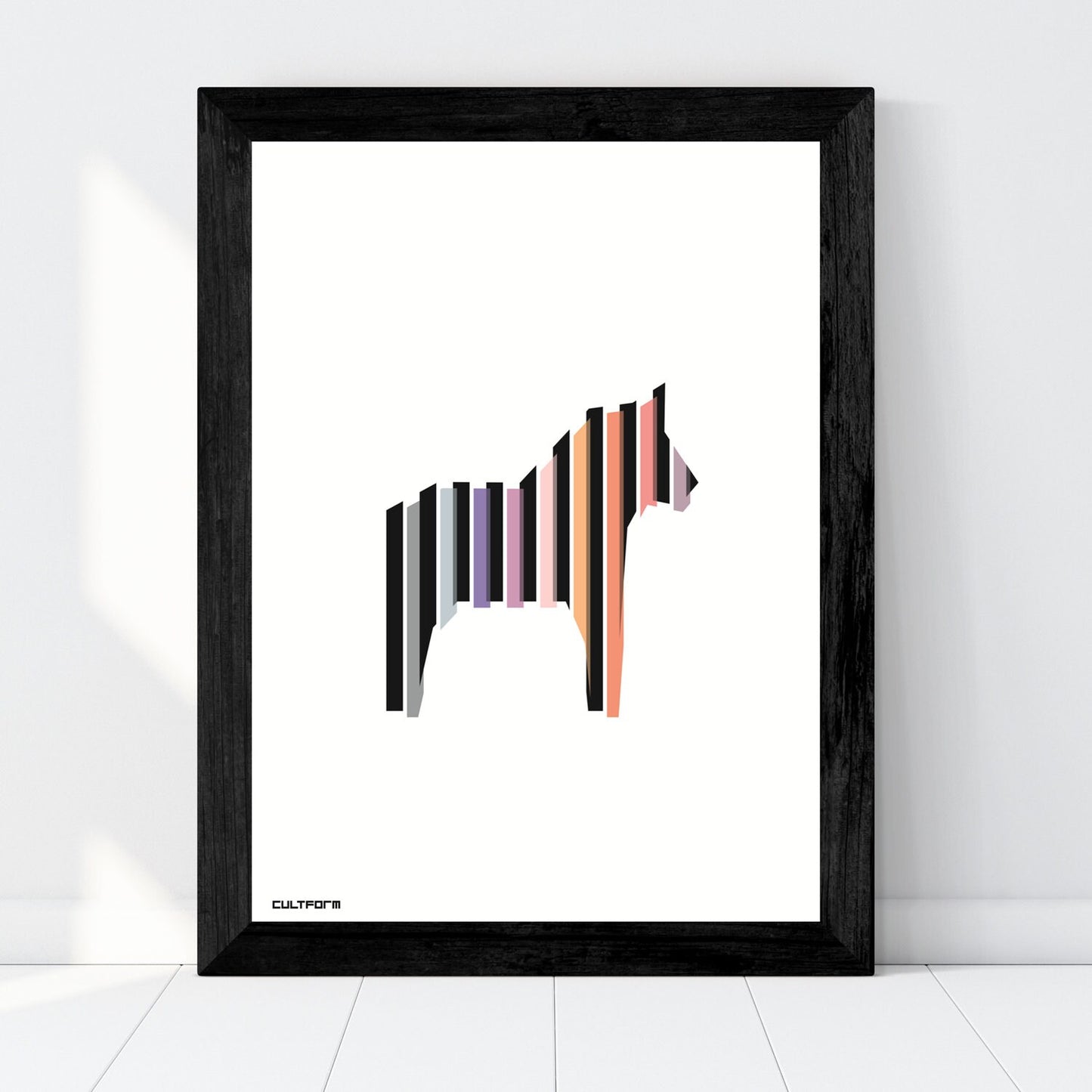 Stampa "Cavallo striato nero n. 1"