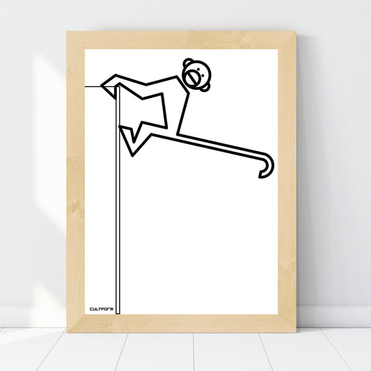 Druckgrafik "Hängende Affen 3er Set SW"