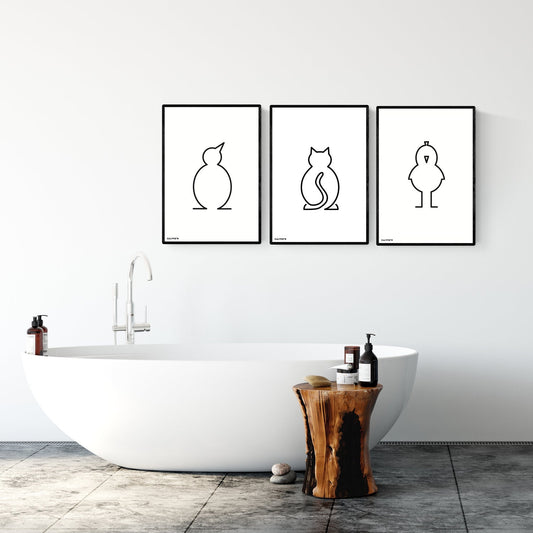 Scarica la grafica "Cat Line Black"