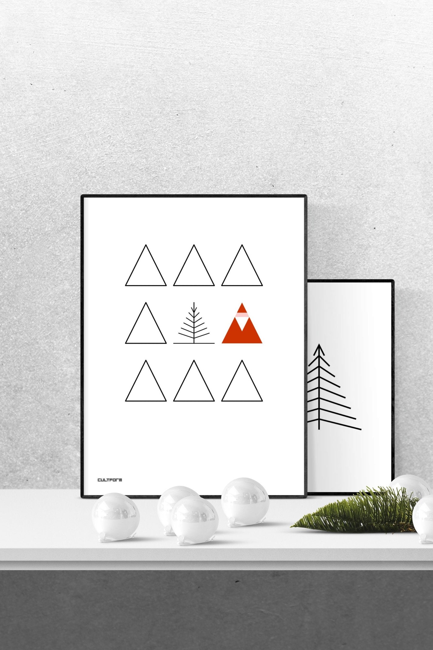 Grafica "Babbo Natale nella foresta del triangolo" Scarica