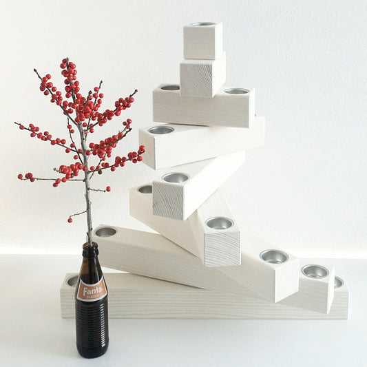 Lichterfichte | Alternative zum Weihnachtsbaum | Teelichthalter | Weihnachtsbaum aus Holz
