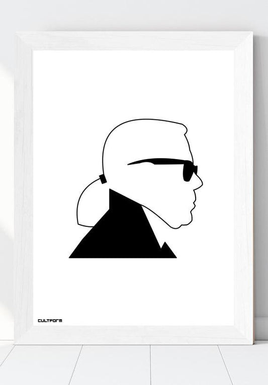 Print graphic “Karl Black and White”