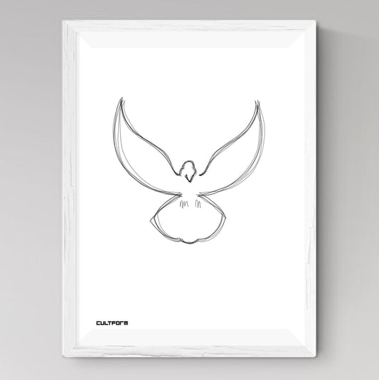 Linea di disegno grafico "Colomba-Pace" | Scaricamento