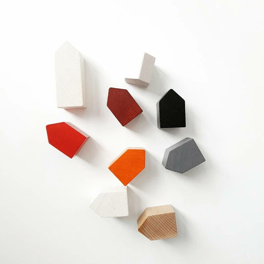 Bausteine S Bau(stein)häuschen | 10er Set | Dekohäuschen