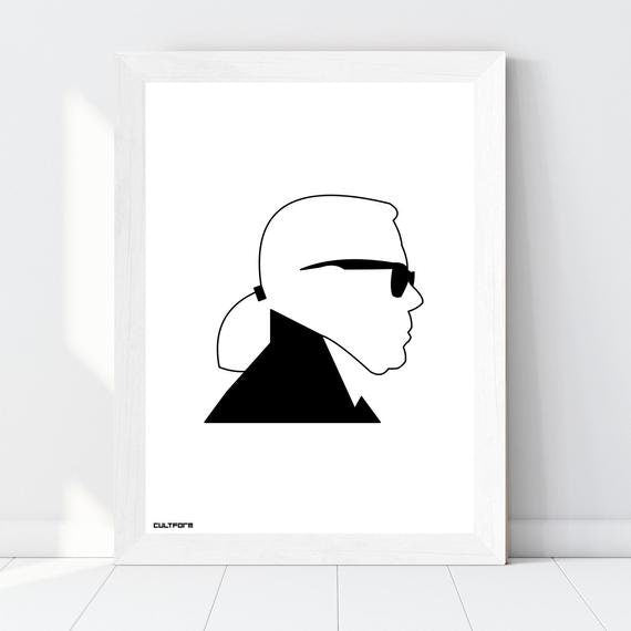 Stampa grafica "Karl Black and White"