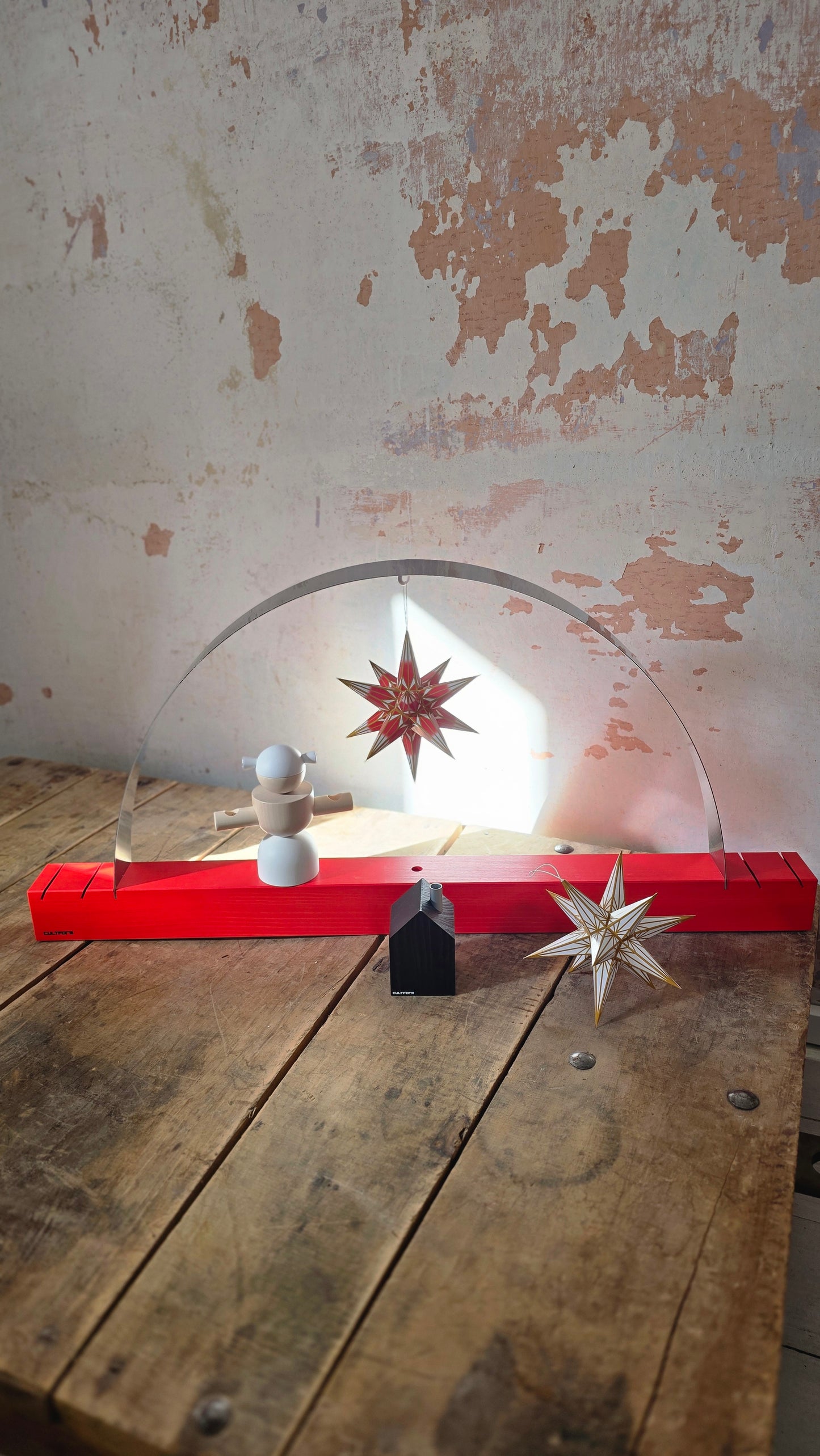 Spannungsbogen (Schwibbogen) im Set mit Original Haßlauer Weihnachtsstern