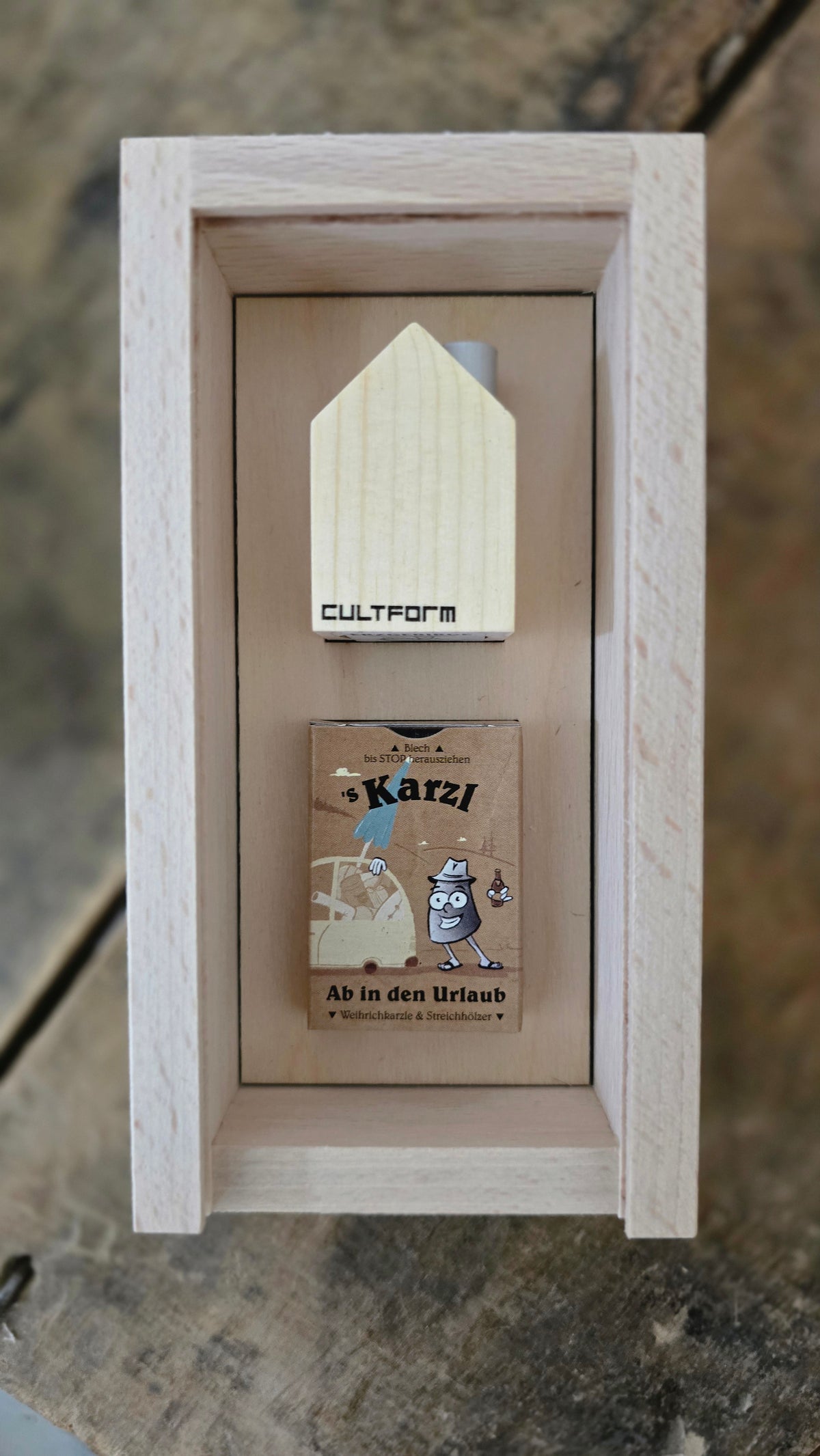 Räucherhaus Mini Gr. S im Set mit Huss Mini-Räucherkerzen Holzbox | Echt Erzgebirge