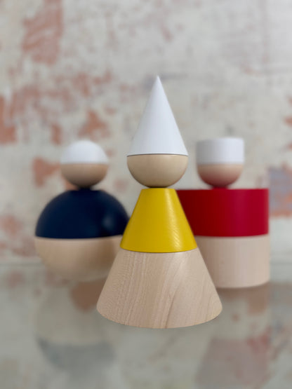Oskar. Paul. + Walter. | Stereotypen 3er Set | flexible Dekofiguren im Bauhaus-Stil | Cultform-Design