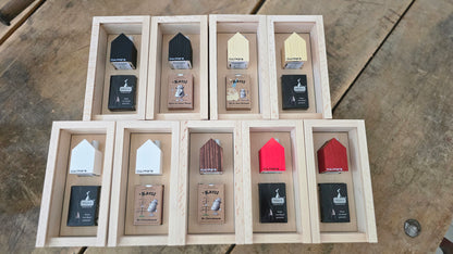 Räucherhaus Mini Gr. S im Set mit Huss Mini-Räucherkerzen Holzbox | Echt Erzgebirge
