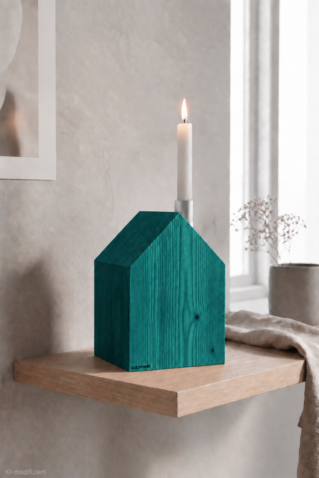 Candles &amp; Greenhouse L | House with chimney for household candles &amp; test tube as vase