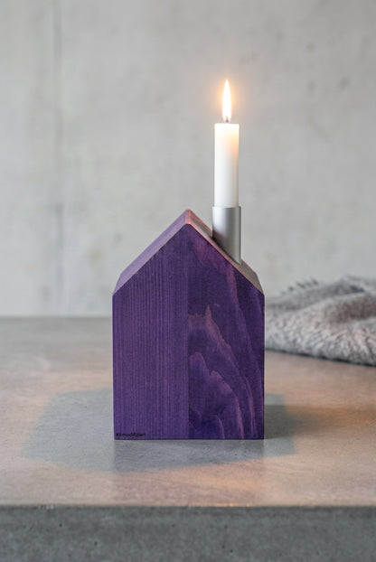Candles &amp; Greenhouse L | House with chimney for household candles &amp; test tube as vase