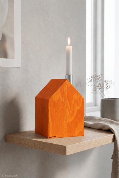 Candles &amp; Greenhouse L | House with chimney for household candles &amp; test tube as vase