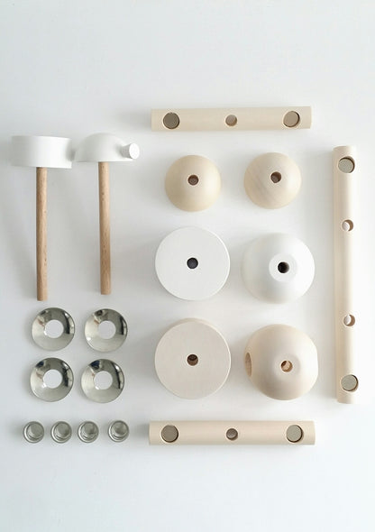Angel + Miner, candlestick | flexible decorative figures in Bauhaus style | Cultform design
