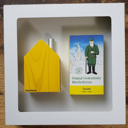 RÄUCHERHAUS modern mit Räucherkerzen im Geschenkset | Echt Erzgebirge