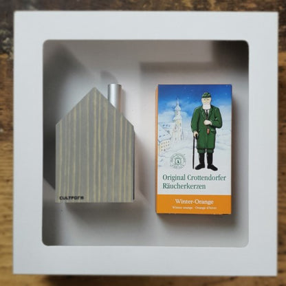 RÄUCHERHAUS modern mit Räucherkerzen im Geschenkset | Echt Erzgebirge