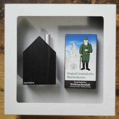RÄUCHERHAUS modern mit Räucherkerzen im Geschenkset | Echt Erzgebirge