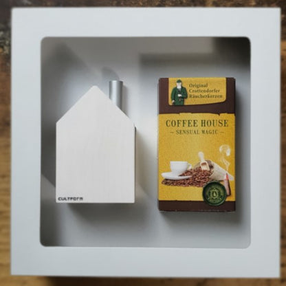 RÄUCHERHAUS modern mit Räucherkerzen im Geschenkset | Echt Erzgebirge
