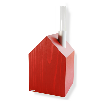 Candles &amp; Greenhouse L | House with chimney for household candles &amp; test tube as vase