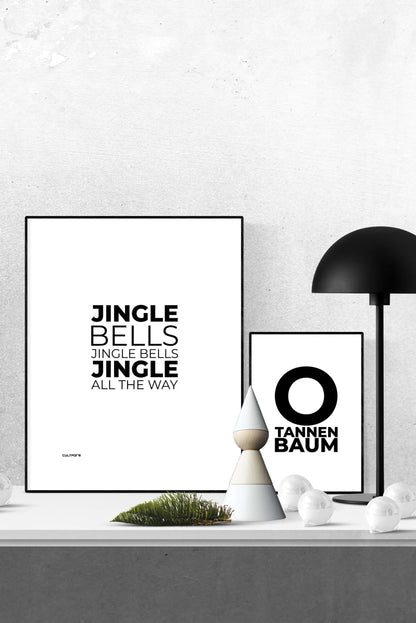 Weihnachtsgrafik Typo 10er Set A4 Download