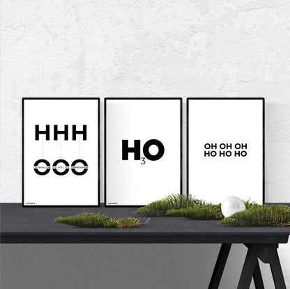 Grafica natalizia Typo HOHOHO SW set di 3 A4 download