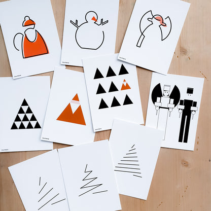 Postkartenset 10er minimal Weihnachten No. 1