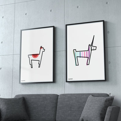 Grafik "Einhorn Linie gestreift" Download