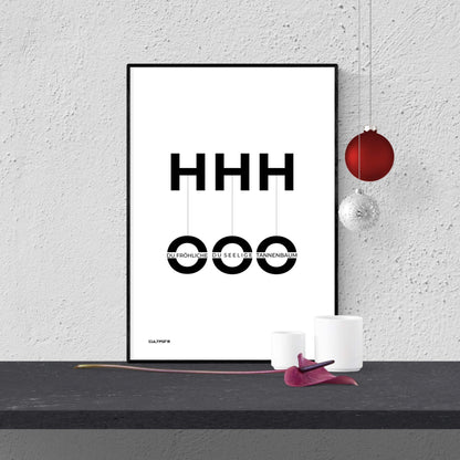 Grafica natalizia Typo HOHOHO SW set di 3 A4 download
