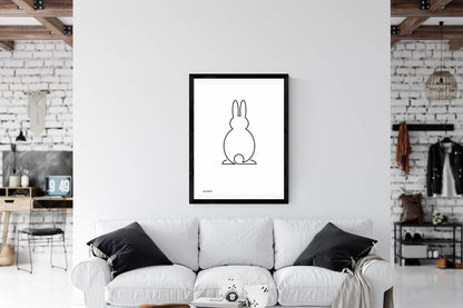 Easter poster: Graphic "Easter Bunny Line Black" Download