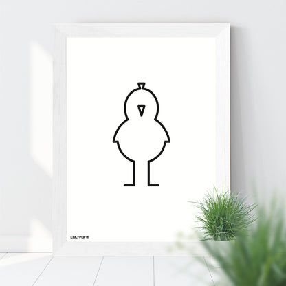 Osterposter: Grafik "Küken Linie Schwarz" Download
