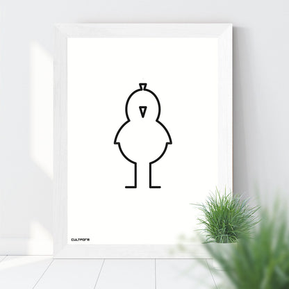 Osterposter: Grafik "Küken Linie Schwarz" Download
