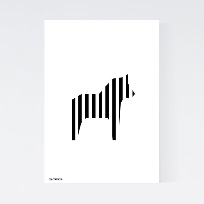 Print "Horse striped black and white"