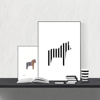 Print "Horse striped black and white"