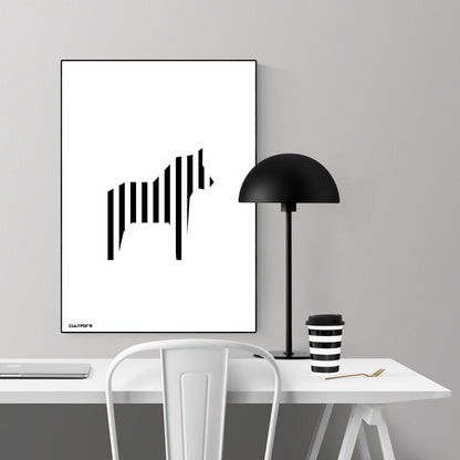 Print "Horse striped black and white"