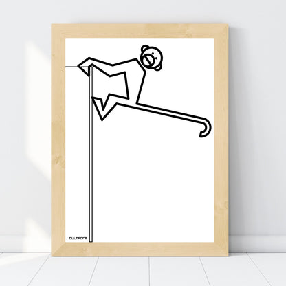 Print "Hanging Monkeys Set of 3 Black and White"