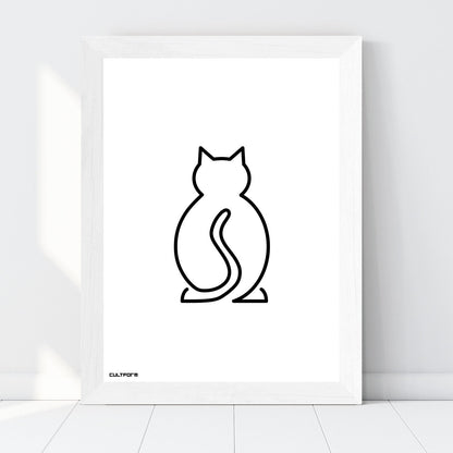 Grafik "Katze Linie schwarz" Download