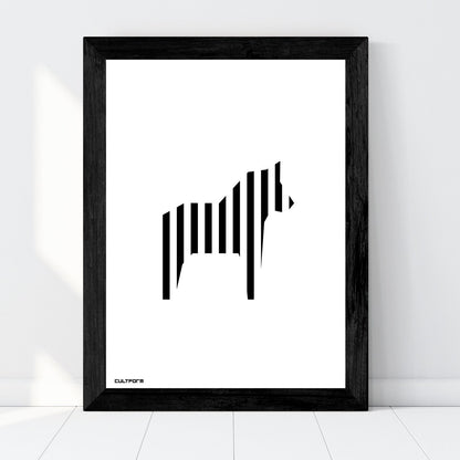 Print "Horse striped black and white"