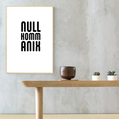 Druckgrafik "Nullkommanix"