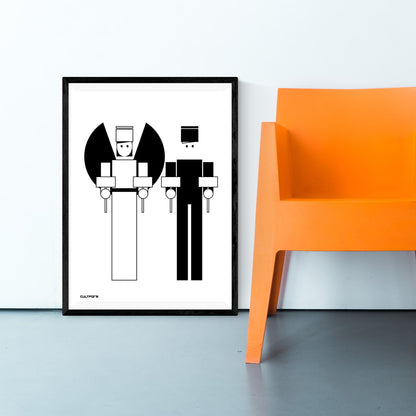 Grafik | Poster "Weihnachten Lichterpaar" Download