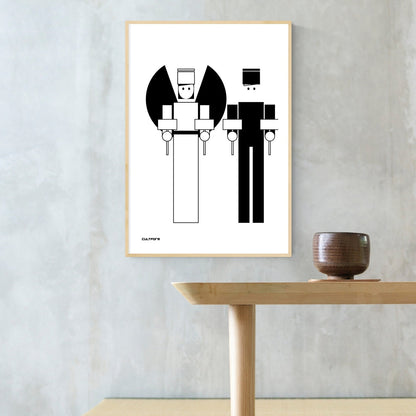 Druckgrafik | Poster "Weihnachten Lichterpaar" "Engel & Bergmann"