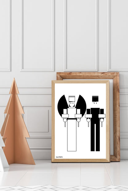 Druckgrafik | Poster "Weihnachten Lichterpaar" "Engel & Bergmann"