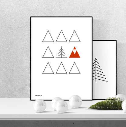 Grafik "Santa im Dreieckswald" Download
