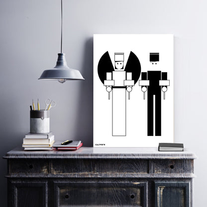 Druckgrafik | Poster "Weihnachten Lichterpaar" "Engel & Bergmann"