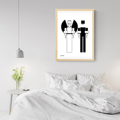 Druckgrafik | Poster "Weihnachten Lichterpaar" "Engel & Bergmann"