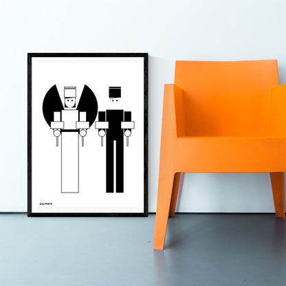 Druckgrafik | Poster "Weihnachten Lichterpaar" "Engel & Bergmann"